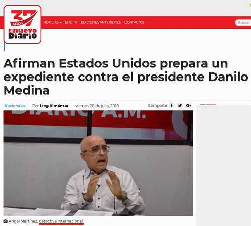 Afirman Estados Unidos prepara un expediente contra el presidente Danilo Medina
