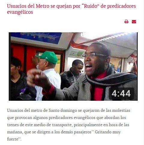 predicadores en el Metro