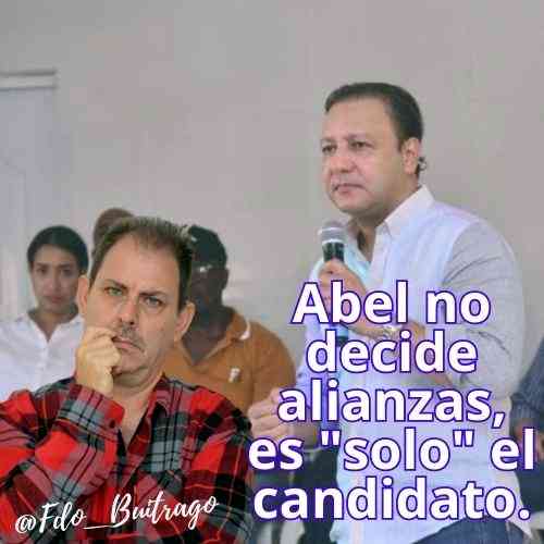 Abel no decide aliazas, es solo el candidato