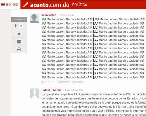 Acento.com.do fomenta "bulling cibern&eacute;tico"
