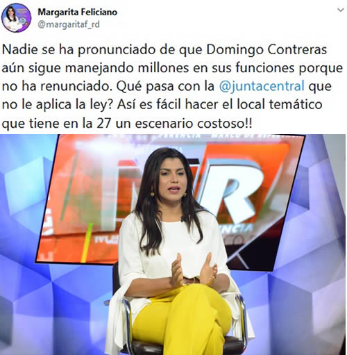 Margarita Feliciano denuncia a Contreras