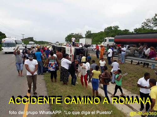 accidente camino a Romana