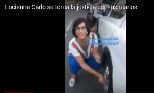 agrediendo un automovil