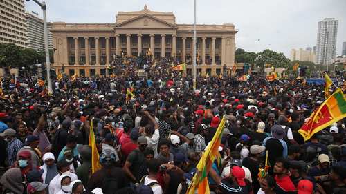 manifestante sri lanka