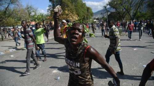 manifestantes haiti