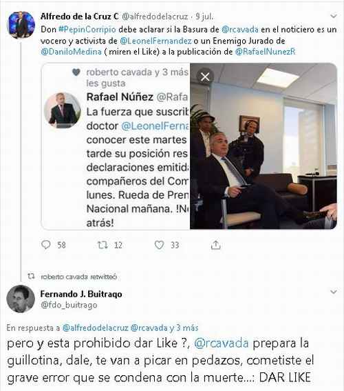 Roberto Cavada en Twitter