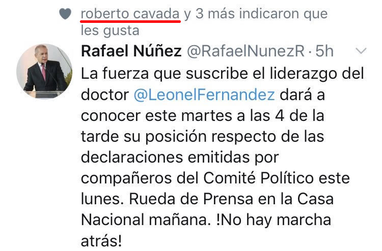 Roberto Cavada en twitter