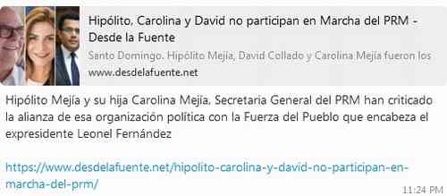 CAROLINA AUSENTE A MARCHA