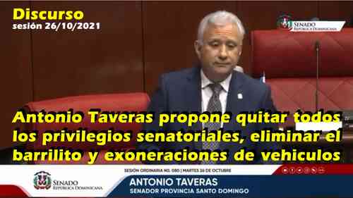 discurso de Antonio Taveras sobre exoneraciones